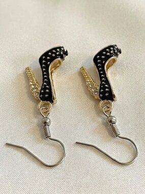 Stainless Steel Ear Posts | Oil Drop Enamel, High Heel Drop Earrings | Stiletto